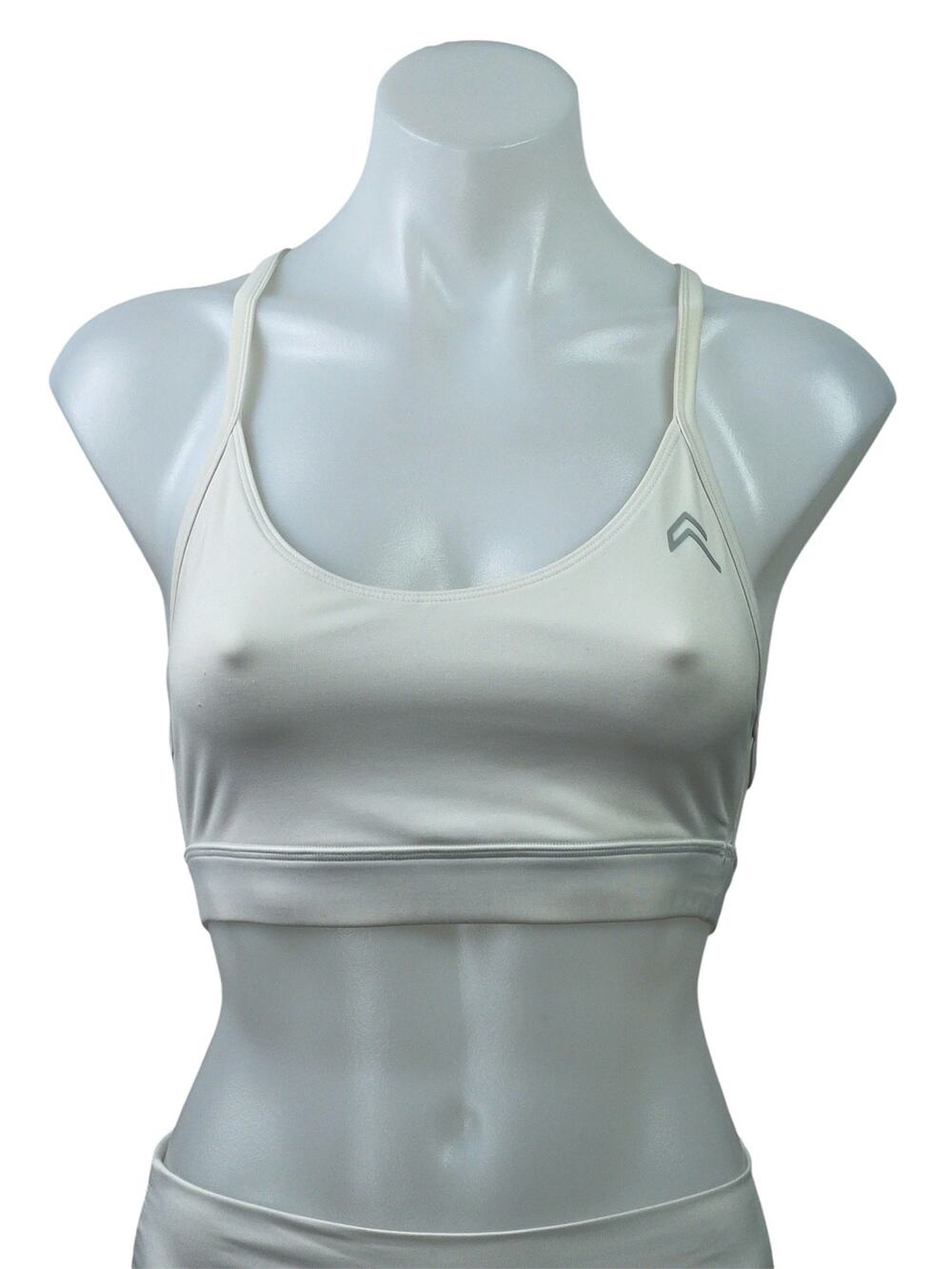 Oner Active Everyday White Racerback Workout Active Sports Bra Crop Tank Top S